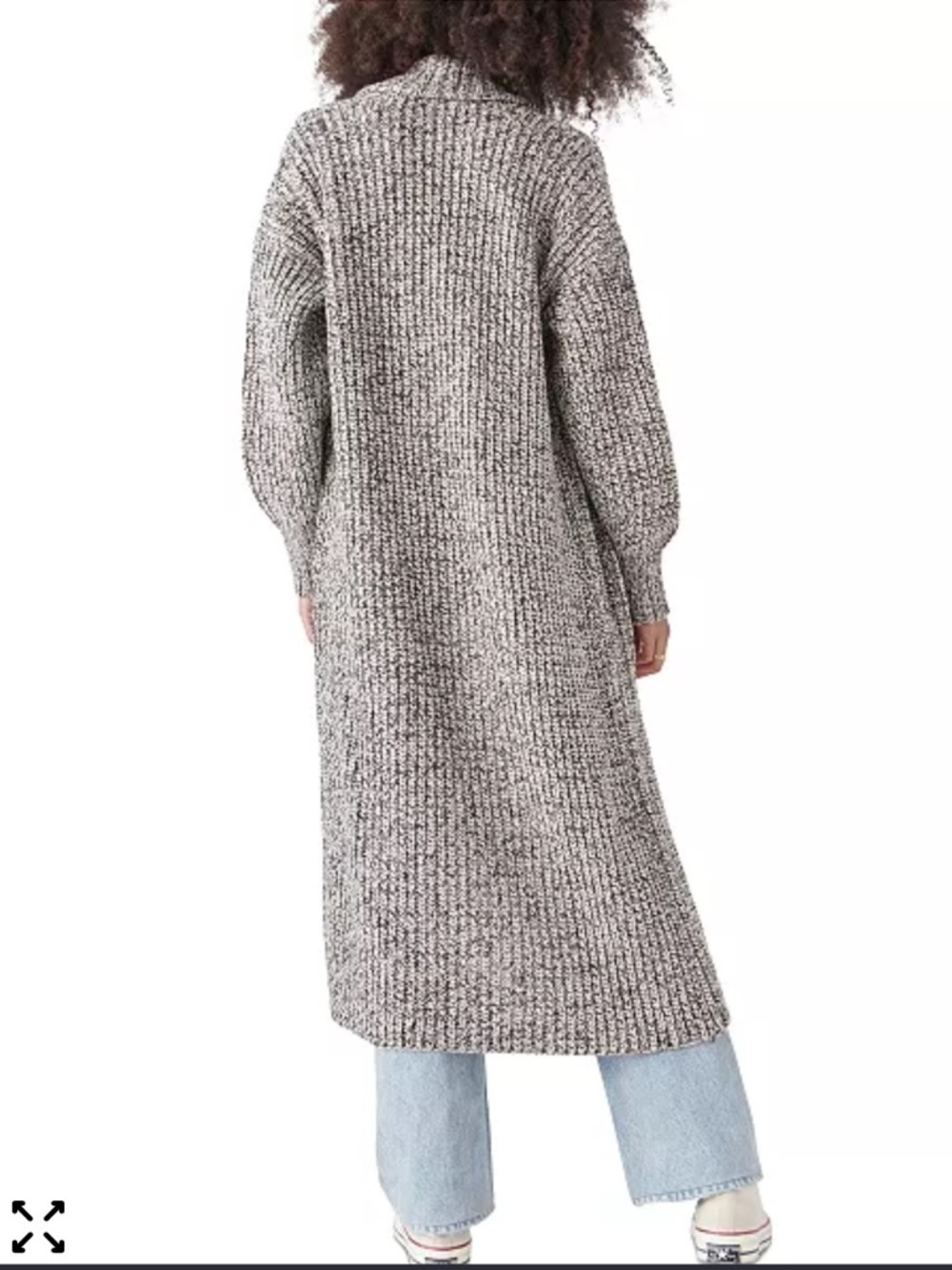 Lucky Brand Black and Cream Marled Knit Cardigan - Picture 14 of 14
